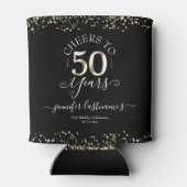 Rafraîchisseur Pour Canette Élégant Gold 50e Anniversaire Script Can Cooler (Dos)
