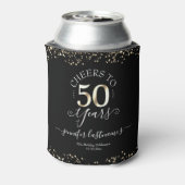 Rafraîchisseur Pour Canette Élégant Gold 50e Anniversaire Script Can Cooler (Can Dos)
