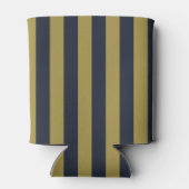 Rafraîchisseur Pour Canette Elégant Gold & Navy Blue Vertical Stripes (Dos)