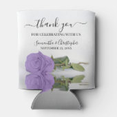 Rafraîchisseur Pour Canette Élégant Lavande violet Rose Merci Mariage (Dos)