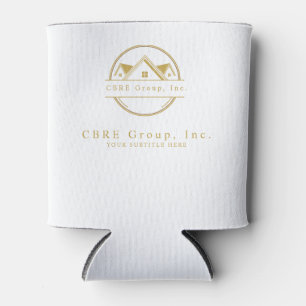 Rafraîchisseur Pour Canette Élégant logo personnalisé blanc et or pour l'immob
