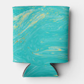 Rafraîchisseur Pour Canette Elégant Marbre de luxe Gold Blue (Devant)