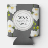 Rafraîchisseur Pour Canette Elégant Mariage blanc et gris (Dos)