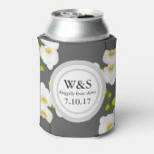 Rafraîchisseur Pour Canette Elégant Mariage blanc et gris (Can Dos)