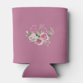 Rafraîchisseur Pour Canette Elégant Mariage de bouquet rose aquarelle (Dos)