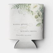 Rafraîchisseur Pour Canette Elégant Mariage de feuillage de Ferne Eucalyptus (Devant)