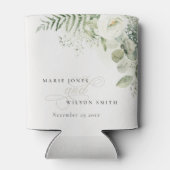 Rafraîchisseur Pour Canette Elégant Mariage de feuillage de Ferne Eucalyptus (Dos)