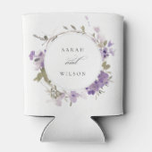 Rafraîchisseur Pour Canette Élégant Mariage de germe de prairie rustique Lilac (Dos)