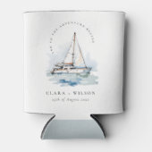 Rafraîchisseur Pour Canette Elégant Mariage de navigation de plaisance Dusky (Devant)