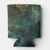 Rafraîchisseur Pour Canette Élégant Mariage Emerald Green et Gold Flecks (Dos)