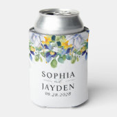 Rafraîchisseur Pour Canette Élégant mariage fleuri jaune blanc (Can devant)