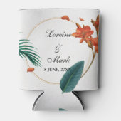 Rafraîchisseur Pour Canette Élégant Mariage floral tropical (Devant)