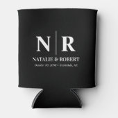 Rafraîchisseur Pour Canette Élégant Mariage Monogramme Mariage Initiales de la (Devant)