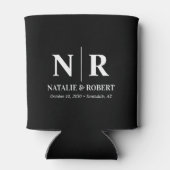 Rafraîchisseur Pour Canette Élégant Mariage Monogramme Mariage Initiales de la (Dos)