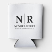 Rafraîchisseur Pour Canette Élégant Mariage Monogramme Mariage Initiales de la (Devant)