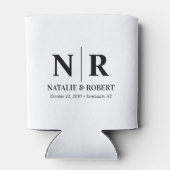 Rafraîchisseur Pour Canette Élégant Mariage Monogramme Mariage Initiales de la (Dos)