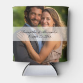 Rafraîchisseur Pour Canette Élégant Mariage photo de superposition de Sheer (Devant)