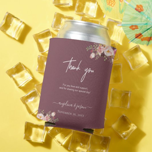 Rafraîchisseur Pour Canette Élégant Merci de Mariage rose pâle rose (Été in situ)