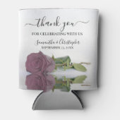 Rafraîchisseur Pour Canette Elégant Merci Mariage rose Dusty Mauve Rose (Devant)