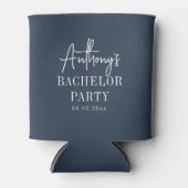 Rafraîchisseur Pour Canette Élégant Moderne Cool Fête de Bachelor Bleu (Devant)