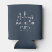 Rafraîchisseur Pour Canette Élégant Moderne Cool Fête de Bachelor Bleu (Dos)