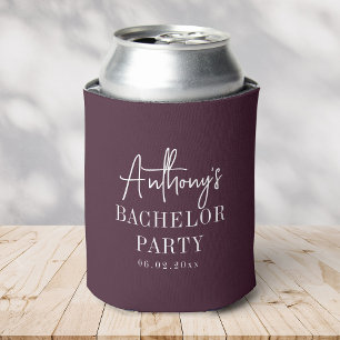 Rafraîchisseur Pour Canette Élégant Moderne Cool Fête de Bachelor Burgundy Per