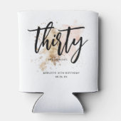 Rafraîchisseur Pour Canette Élégant moderne rose & or Trente-troisième anniver (Dos)