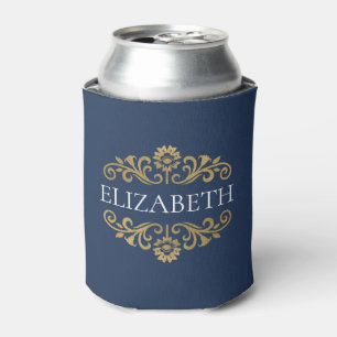 Rafraîchisseur Pour Canette Élégant Monogram Navy Blue Party Can Cooler