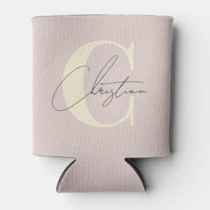 Rafraîchisseur Pour Canette Élégant Monogramme Lavande Baiser Moderne du Milie