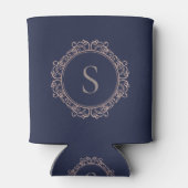 Rafraîchisseur Pour Canette Élégant Monogramme moderne classique Marine Cuivre (Dos)