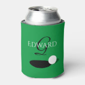 Rafraîchisseur Pour Canette Élégant monogramme personnalisé golf peut refroidi (Can devant)