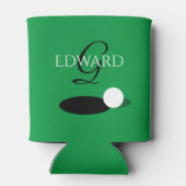 Rafraîchisseur Pour Canette Élégant monogramme personnalisé golf peut refroidi (Dos)