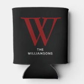 Rafraîchisseur Pour Canette Élégant nom de monogramme de marron (Dos)