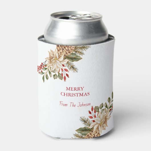 Rafraîchisseur Pour Canette Élégant Pins à fleurs aquarelle (Can devant)