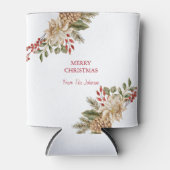 Rafraîchisseur Pour Canette Élégant Pins à fleurs aquarelle (Devant)