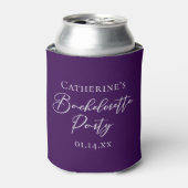 Rafraîchisseur Pour Canette Elegant Purple Bachelorette Party Personalized (Can devant)