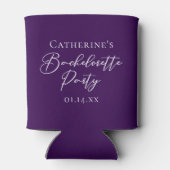 Rafraîchisseur Pour Canette Elegant Purple Bachelorette Party Personalized (Dos)