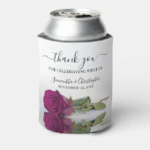 Rafraîchisseur Pour Canette Élégant Rose de Mariage de Plum Magenta Merci (Can Dos)