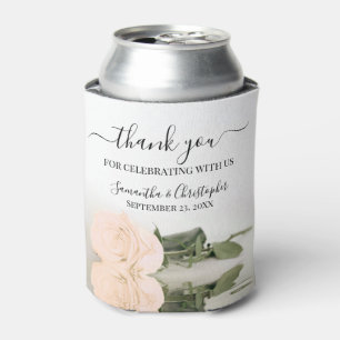 Rafraîchisseur Pour Canette Élégant Rose Mariage en miroir de pêche pâle Merci