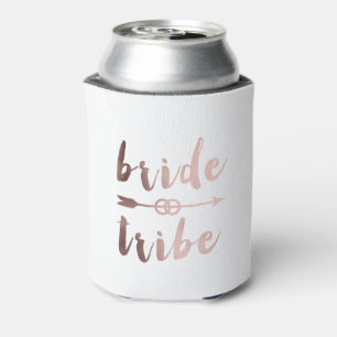Rafraîchisseur Pour Canette élégant rose or mariée tribu flèche mariage anneau