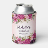 Rafraîchisseur Pour Canette Élégant rose violet Floral Faveurs d'anniversaire (Can devant)