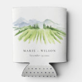 Rafraîchisseur Pour Canette Élégant Rustic Winery Vineyard Mountain Mariage (Dos)