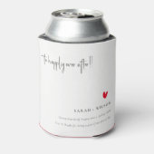 Rafraîchisseur Pour Canette Élégant Simple Minimal Red Heart Script Mariage (Can Dos)