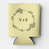 Rafraîchisseur Pour Canette Elegant Simple Pale Yellow Monogrammed Wedding (Devant)