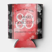 Rafraîchisseur Pour Canette Elégante 80ème anniversaire du Mariage de Ruby (Devant)