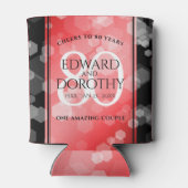 Rafraîchisseur Pour Canette Elégante 80ème anniversaire du Mariage de Ruby (Dos)