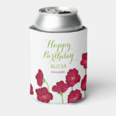 Rafraîchisseur Pour Canette Élégante fête d'anniversaire du Fleur sauvage Red (Can Dos)