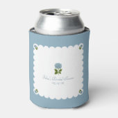 Rafraîchisseur Pour Canette Élégante Fête de Mariage Classique Hydrangea Bleu (Can devant)