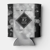 Rafraîchisseur Pour Canette Élégante fête du 10e anniversaire du Mariage de Ti (Devant)