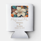 Rafraîchisseur Pour Canette Elégante Fleurs tropicales Mme M. Floral Mariage (Dos)